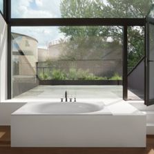 Baignoire Duo elliptique à encastrer en acier titane vitrifié | BetteEve