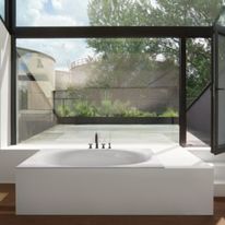 Baignoire Duo elliptique à encastrer en acier titane vitrifié | BetteEve