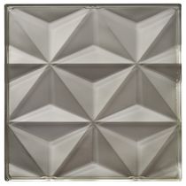 Carreau en verre mural FACET chrome adouci | 60943