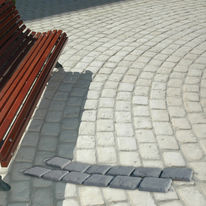 Bande de pavés en pierre reconstituée | Pavés Chinon