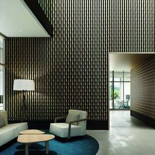 Panneau bois acoustiques sculptés en 3D pour habillage intérieur | Linea 3D