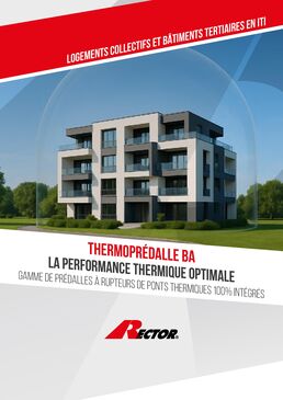 Gamme Thermoprédalle BA  | Planchers préfabriqués à rupteurs thermiques intégrés en ITI 