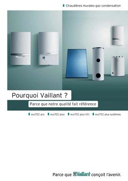 Brochure gamme chaudières murales gaz condensation