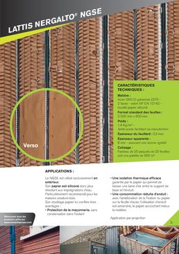 Lattis en acier galvanisé pour support d'enduits verticaux ITE | Nergalto NGSE