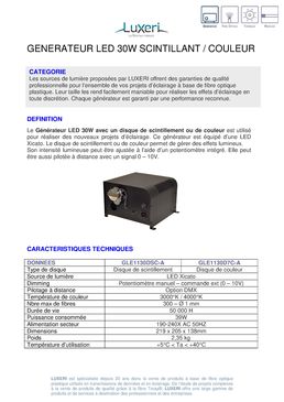 Générateur led 30W scintillant couleur | Luxeri