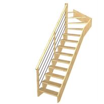 Escalier Ouessant quart tournant haut rampe Régate tubes acier | LAPEYRE SERVICES