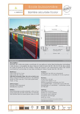 Barrière de voirie | Barrière sécurisée Ecolor en acier thermolaqué