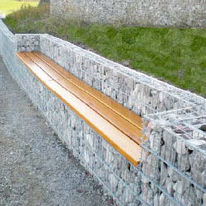 Banc intégré dans mur de soutènement | Banc Élégance