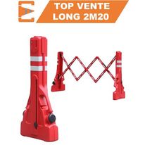 Barrière extensible transportable en PVC à lester longueur 2.20 m | BAREXP220
