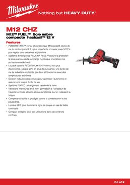 Scie sabre compact | M12 CHZ-402C