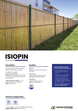 Kit d'occultation en pin sylvestre autoclave pour panneaux soudés | ISIOPIN