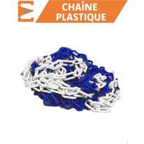 Chaîne de signalisation bleu/blanc ø 8mm 25m maillons courts | CP825BB
