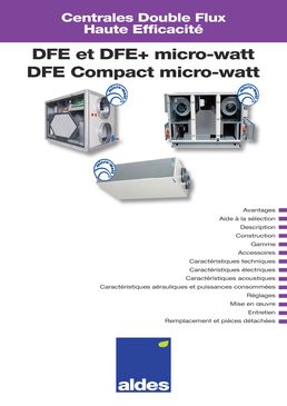 Centrale double-flux pour locaux tertiaires jusqu'à 2 000 m³/h | DFE Compact Micro-Watt