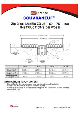 Couvre-joints EPDM pour les parkings | Zip Block