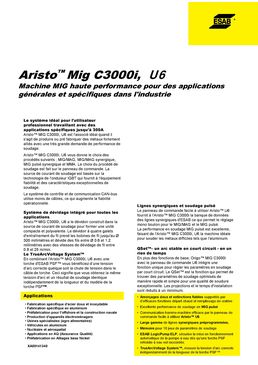 Machine compacte de soudage | ARISTO MIG C3000i, U6