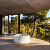 Baignoire ronde acier titane vitrifié à poser en îlot diamètre 1500 mm | BettePond Silhouette