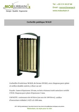 corbeille publique WALD