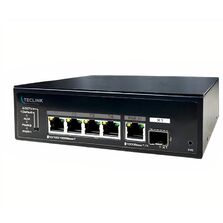 4Ports Industrial PoE Switch with PD port, no power adaptor | TECLINK