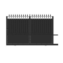 Portail coulissant SANTEUIL plein acier anti-co noir | LAPEYRE SERVICES