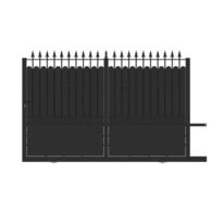Portail coulissant SANTEUIL plein acier anti-co noir | LAPEYRE SERVICES