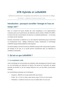GTB Hybride et LoRWAN Decret BACS