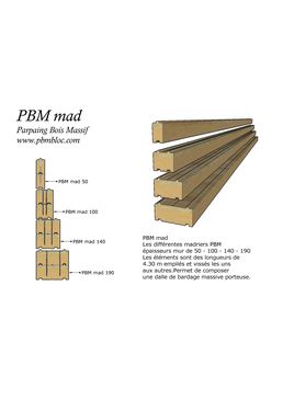 Madrier en bois massif pour construction de petits bâtiments | PBM Mad