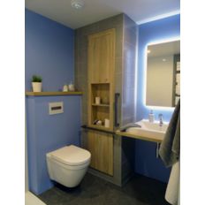 Salle de bain préfabriquée accessible et design | NORIA | Gamme BAUDET ACCESS