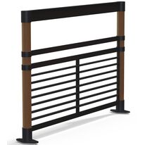 Barrière sécurisée de voirie | Barrière Bios en bois et acier pour espaces publics