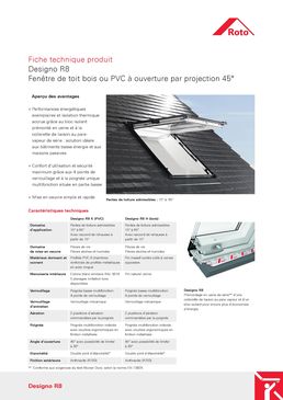Fenêtre de toit projection 45° | Designo R8