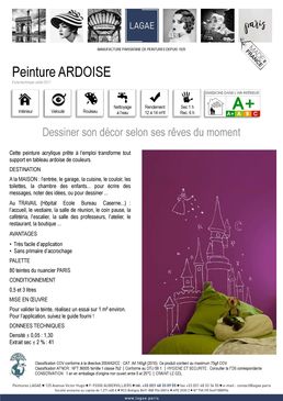 Peinture pour décoration murale éphémère | Peinture ARDOISE