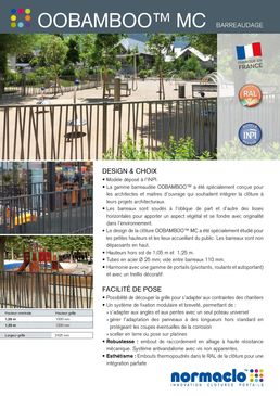 Clôture imitation bambou sans barreaux traversants | MC Oobamboo