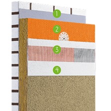 Système d'isolation par l'extérieur en laine de roche résistant au feu | Capatect Secure Mineral 