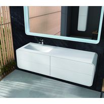 Meubles vasque design en solid-surface blanc | E-Pure