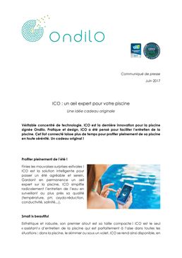 Îlot connecté pour entretien piscine et analyse de la qualité de l'eau | ICO