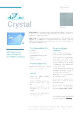 Zinc-titane prépatiné gris perlé pour façades, couvertures ou décoration intérieure| elZinc Crystal 