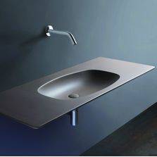Lavabo avec plan intégré en céramique fine | NudaFlat
