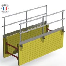 Garde-corps de blindage en aluminium à fixer pour circulations sécurisées sur chantiers | ANOXA 