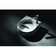 Vasque ronde à mouvement vortex en céramique fine | Volta