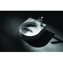 Vasque ronde à mouvement vortex en céramique fine | Volta