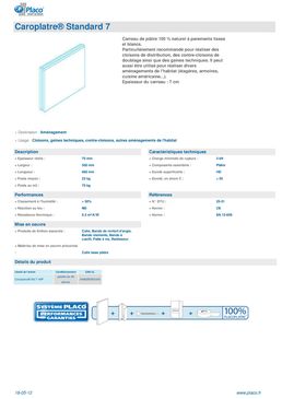 Carreaux de plâtre pleins de 10 cm d'épaisseur | Caroplatre standard