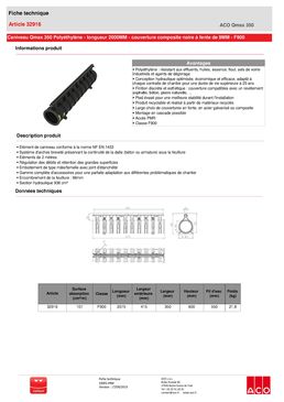 Caniveaux régulateurs de débit, à fente, de forte capacité en Polyéthylène pour la rétention et la régulation des eaux des grandes superficies | ACO Qmax