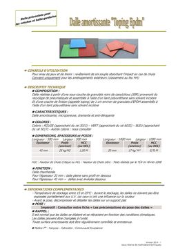 Telechargement documentation technique - [Dalle de sol amortissante ...
