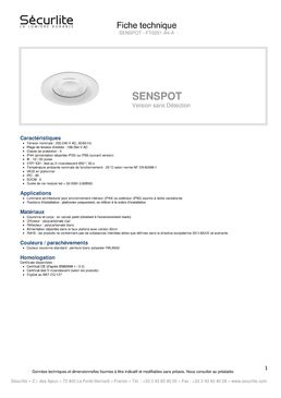 Downlight encastré LED à détection pour halls d'entrée et ERP | Senspot