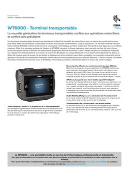 Terminal transportable Android | WT6000