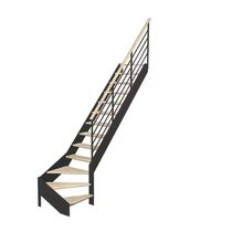 Escalier Estelle quart-tournant bas rampe Fera main bois | LAPEYRE SERVICES