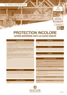 Protection incolore antiUV et hydrofuge pour boiseries extérieures | Protection Incolore