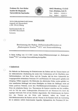 Barrière à gaz contre le Radon
