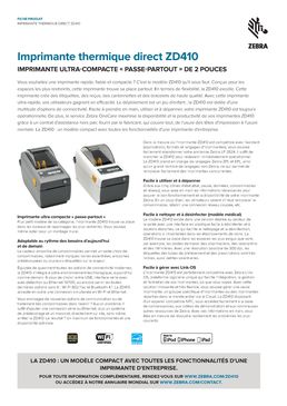 Imprimante thermique directe ultra-compacte | ZD410