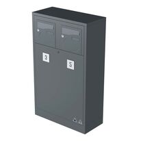 Muret technique type 80 avec double boite aux lettres face et coffret électricité gaz | MTF 80 BAL2 