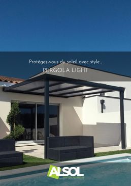 Pergola à toit polycarbonate et structure en aluminium | Light